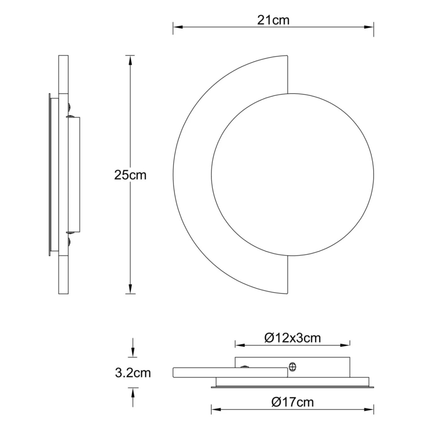 Globo - LED Επιτοίχιο φωτιστικό LED/12W/230V 3000K