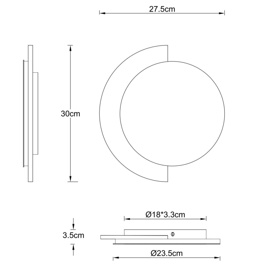 Globo - LED Επιτοίχιο φωτιστικό LED/14W/230V 3000K