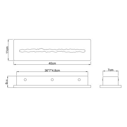 Globo - LED Επιτοίχιο φωτιστικό LED/17W/230V 3000K