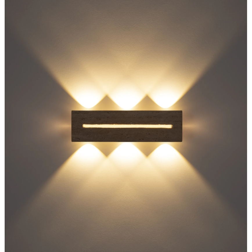 Globo - LED φωτιστικό τοίχου LED/17W/230V 3000K 40 cm τραβερτίνη