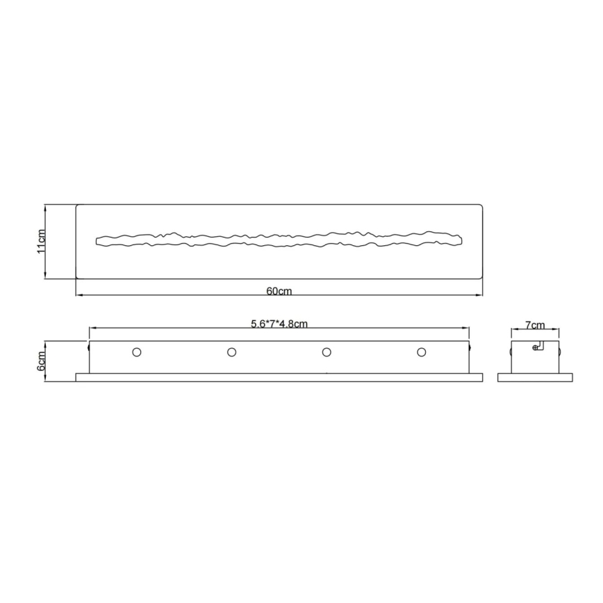 Globo - Επιτοίχιο φωτιστικό LED/21W/230V 3000K