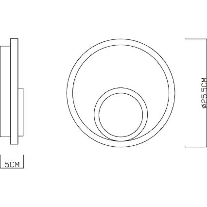 Globo - Επιτοίχιο φωτιστικό LED/16W/230V 3000K