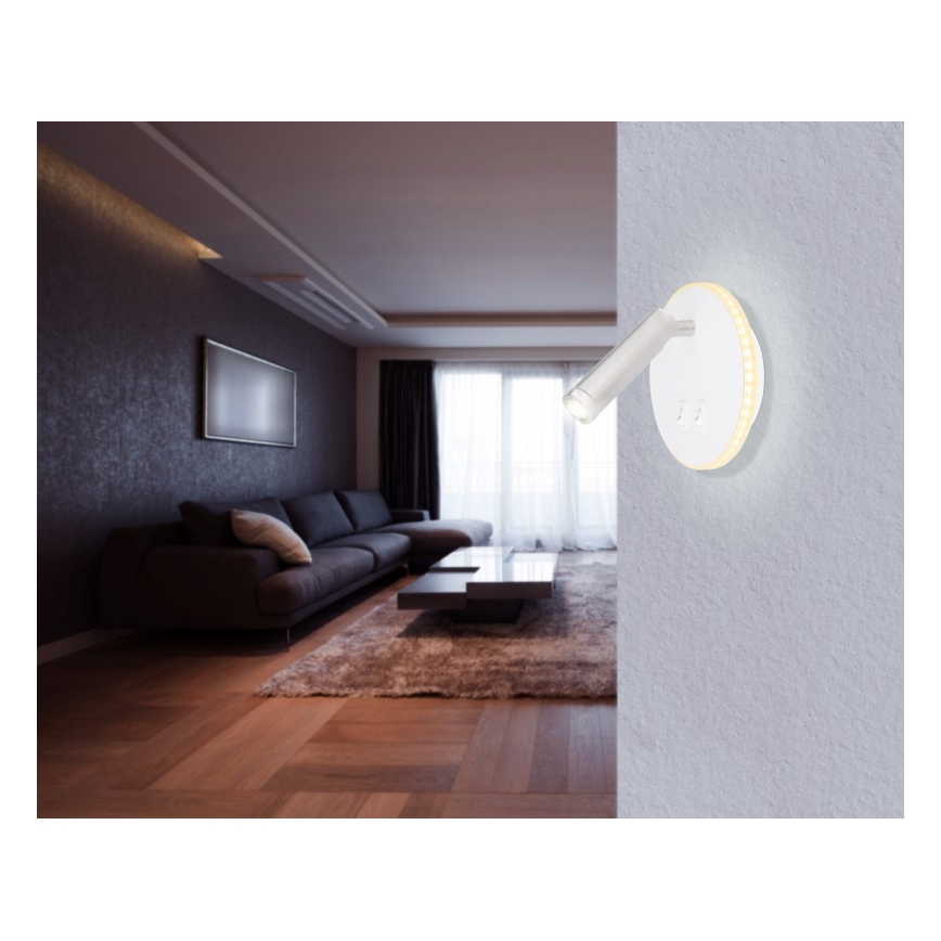 Globo - LED σποτ τοίχου LED/6W + LED/1W/230V