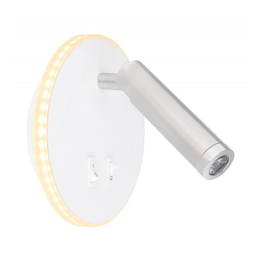 Globo - LED σποτ τοίχου LED/6W + LED/1W/230V
