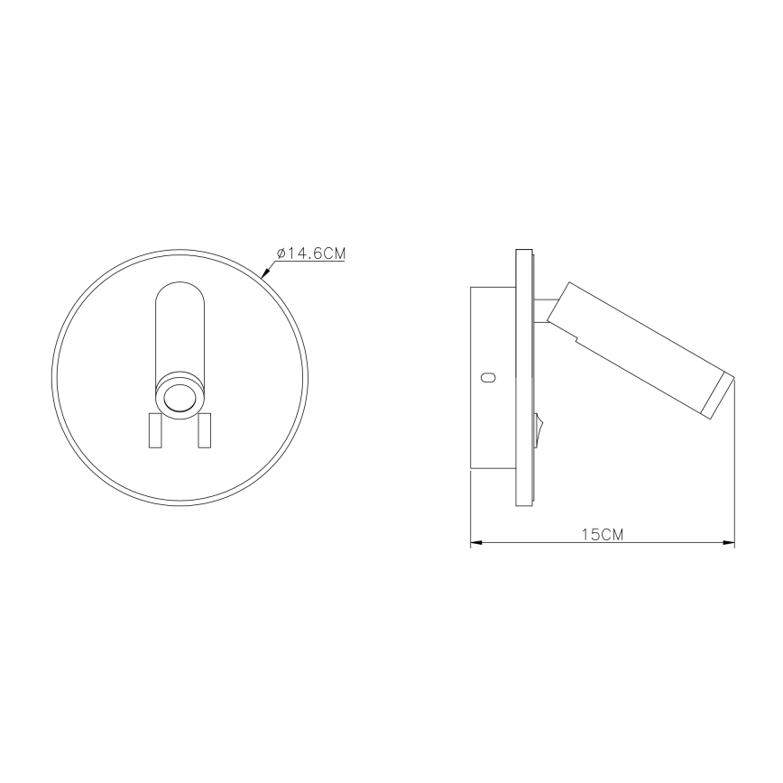 Globo - LED σποτ τοίχου LED/6W + LED/1W/230V