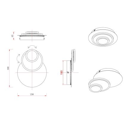 Globo - Φωτιστικό οροφής LED/20W/230V 3000K
