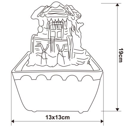 Globo - LED RGB Διακοσμητικός fountain LED/0,13W/230V