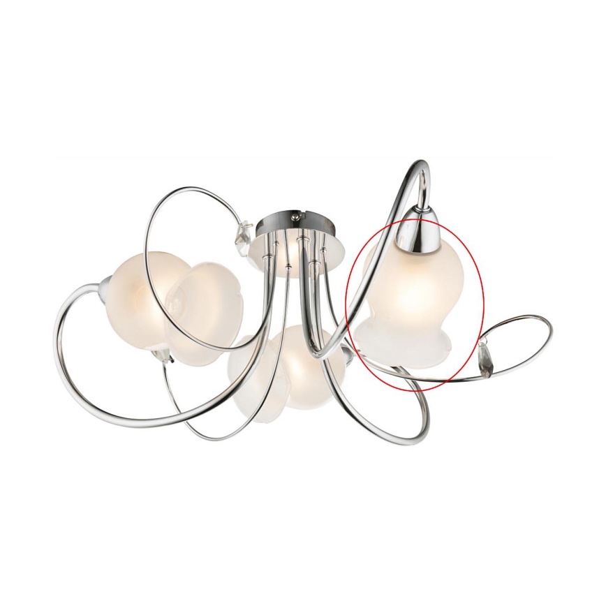 Globo - Ανταλλακτικό γυαλί για πολυέλαιο LILLY E14, λευκό