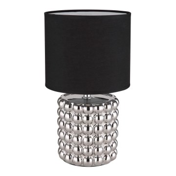 Globo - Eπιτραπέζια λάμπα 1xE14/40W/230V μαύρο/ασήμι
