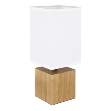 Globo - Eπιτραπέζια λάμπα 1xE27/7W/230V λευκό/καφέ