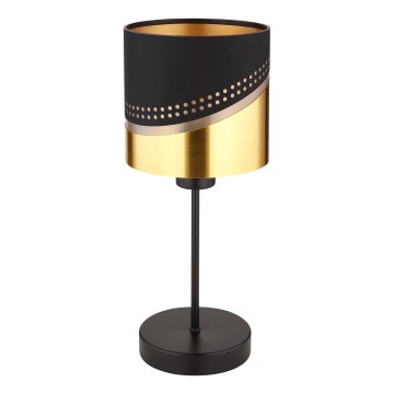 Globo - Eπιτραπέζιο φωτιστικό 1xE27/40W/230V διάμετρος 16 cm μαύρο/χρυσό