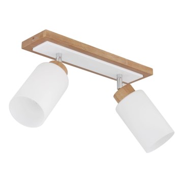Globo - Φωτιστικό σποτ 2xE27/60W/230V δρυς/λευκό