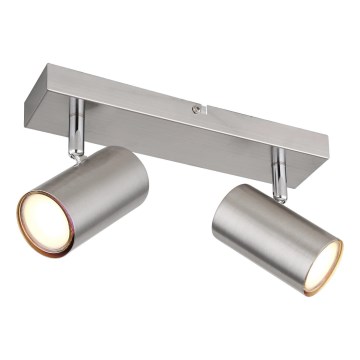 Globo - Φωτιστικό σποτ 2xGU10/35W/230V ματ χρώμιο