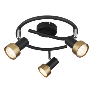 Globo - Φωτιστικό σποτ  3xGU10/25W/230V μαύρο/χρυσό