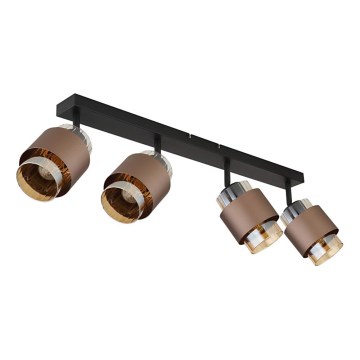 Globo - Φωτιστικό σποτ 4xE27/40W/230V μαύρο/μπρονζέ