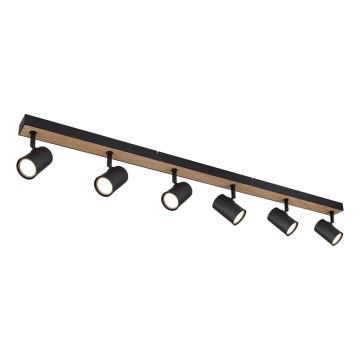 Globo - Φωτιστικό σποτ 6xGU10/35W/230V μαύρο/καφέ