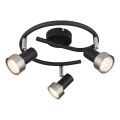 Globo - Φωτιστικό σποτ  3xGU10/25W/230V μαύρο/ασημί