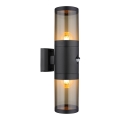 Globo φωτιστικό τοίχου με αισθητήρα 2xE27/40W/230V IP44