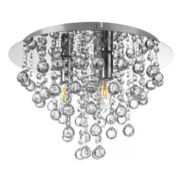 Globo - Φωτιστικό οροφής 3xE14/40W/230V διάμετρος 38 cm γυαλιστερό χρώμιο