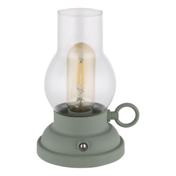 Globo - Φορητό επιτραπέζιο φωτιστικό LED με ρυθμιζόμενη ένταση, επαναφορτιζόμενο, αφής LED/1W/3,7V 1200 mAh πράσινο