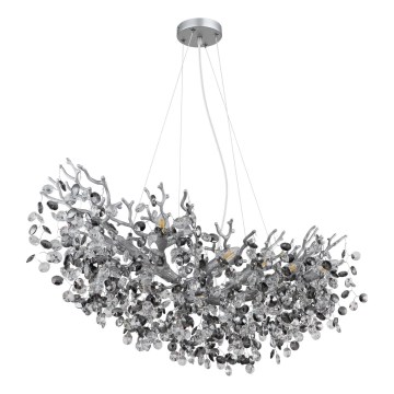 Globo - Κρεμαστό φωτιστικό με καλώδιο 10xE14/40W/230V ασημί