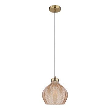 Globo - Κρεμαστό φωτιστικό με καλώδιο 1xE27/60W/230V Ø 22 cm χρυσό
