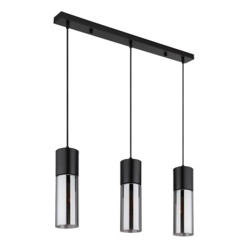 Globo - Κρεμαστό φωτιστικό με καλώδιο 3xE27/25W/230V μαύρο