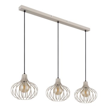 Globo - Κρεμαστό φωτιστικό με καλώδιο 3xE27/40W/230V μπεζ