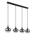 Globo - Κρεμαστό φωτιστικό με καλώδιο 4xE27/40W/230V μαύρο