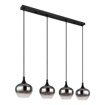 Globo - Κρεμαστό φωτιστικό με καλώδιο 4xE27/40W/230V μαύρο