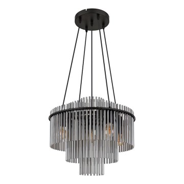 Globo - Κρεμαστό φωτιστικό με καλώδιο 5xE27/60W/230V μαύρο