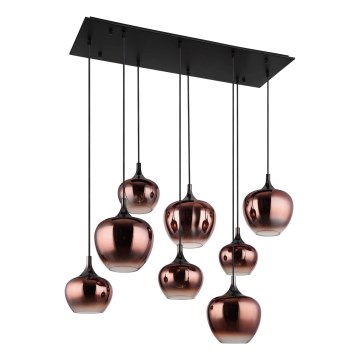 Globo - Κρεμαστό φωτιστικό με καλώδιο 8xE27/40W/230V χάλκινο