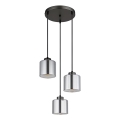 Globo - Κρεμαστό φωτιστικό οροφής 3xE27/60W/230V γυαλιστερό χρώμιο διάμετρος 33 cm