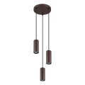 Globo - Κρεμαστό φωτιστικό οροφής 3xGU10/25W/230V καφέ