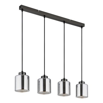 Globo - Κρεμαστό φωτιστικό οροφής 4xE27/60W/230V γυαλιστερό χρώμιο