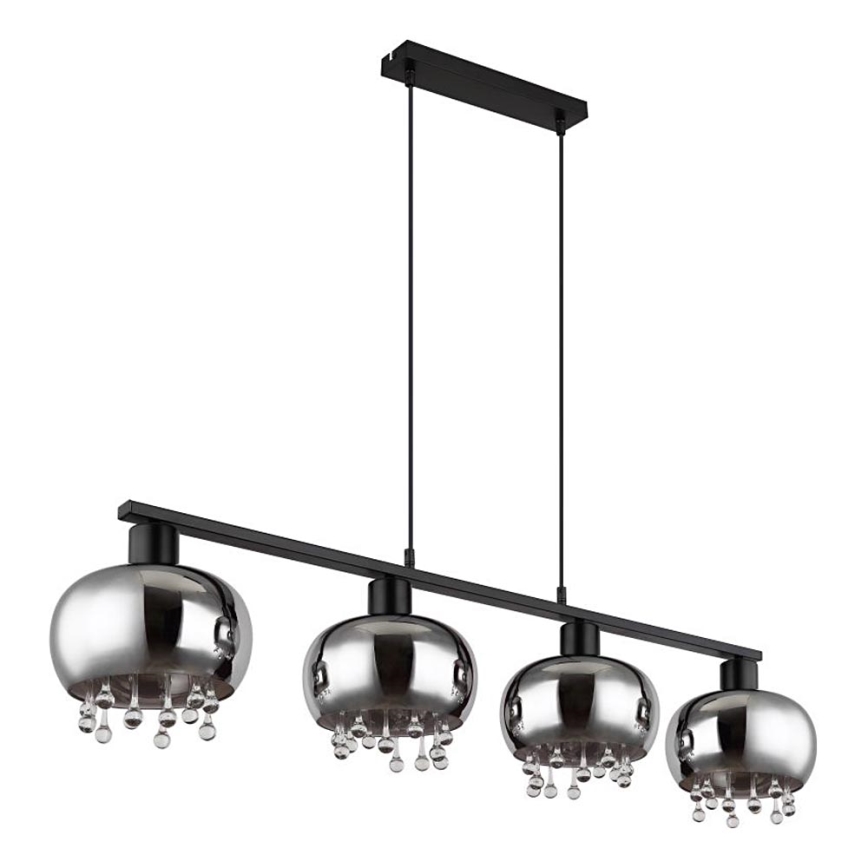 Globo - Κρεμαστό φωτιστικό οροφής 4xE27/9W/230V μαύρο