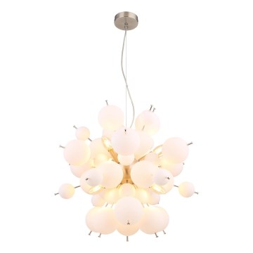 Globo - Κρεμαστό φωτιστικό οροφής 6xE14/25W/230V διάμετρος 55 cm λευκό