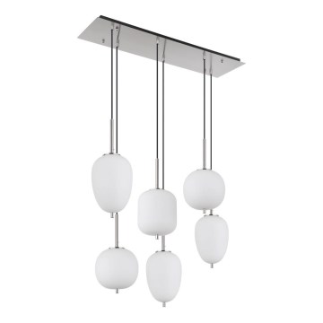 Globo - Κρεμαστό φωτιστικό οροφής 6xE14/40W/230V γυαλιστερό χρώμιο