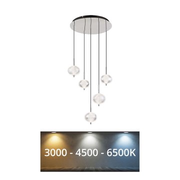 Globo -  Κρεμαστό φωτιστικό οροφής LED 5xLED/6,6W/230V 3000/4500/6500K