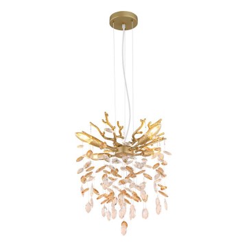 Globo - Κρεμαστό φωτιστικό με καλώδιο 4xE14/40W/230V, σε χρυσό φινίρισμα