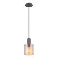 Globo - Κρεμαστό φωτιστικό οροφής 1xE27/40W/230V διάμετρος 18 cm καφέ