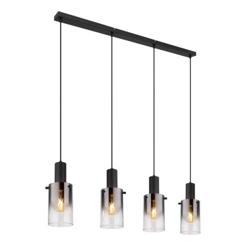 Globo - Κρεμαστό φωτιστικό οροφής 4xE27/40W/230V μαύρο