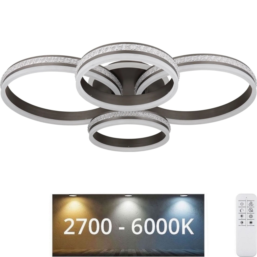 Globo - LED Dimmable φωτιστικό οροφής LED/90W/230V 2700K-6000K + τηλεχειριστήριο