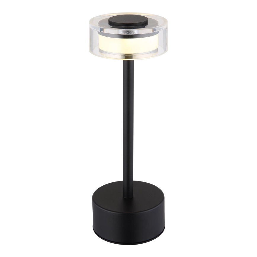 Globo - LED Dimmable επαναφορτιζόμενο επιτραπέζιο φωτιστικό αφής LED/2,5W/3,7V 2700/4000/6500K 1800mAh μαύρο