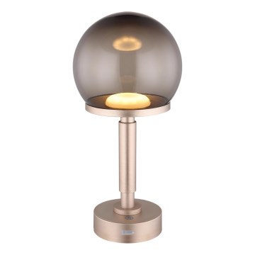 Globo - LED Dimmable επαναφορτιζόμενο επιτραπέζιο φωτιστικό αφής LED/2,5W/5V 1800mAh 2700/4000/6500K Ροζ χρυσό