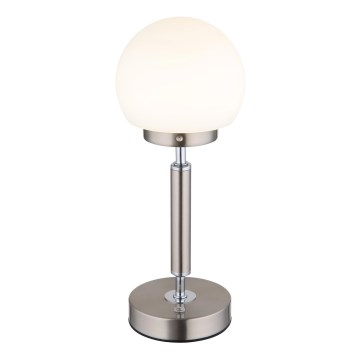 Globo - LED Dimmable επαναφορτιζόμενο επιτραπέζιο φωτιστικό αφής LED/2,5W/5V 1800mAh 2700/4000/6500K ματ χρώμιο