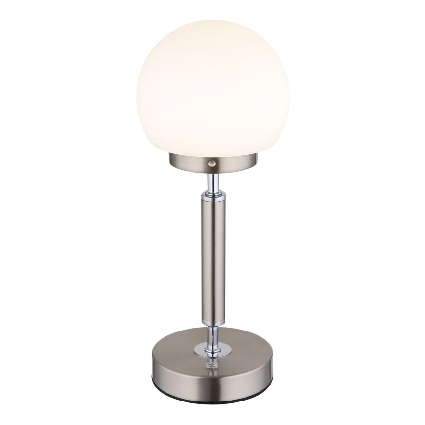 Globo - LED Dimmable επαναφορτιζόμενο επιτραπέζιο φωτιστικό αφής LED/2,5W/5V 1800mAh 2700/4000/6500K ματ χρώμιο