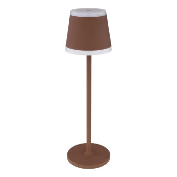 Globo - LED Dimmable επαναφορτιζόμενο επιτραπέζιο φωτιστικό αφής LED/4,6W/3,7V 3000K 1800mAh καφέ IP54