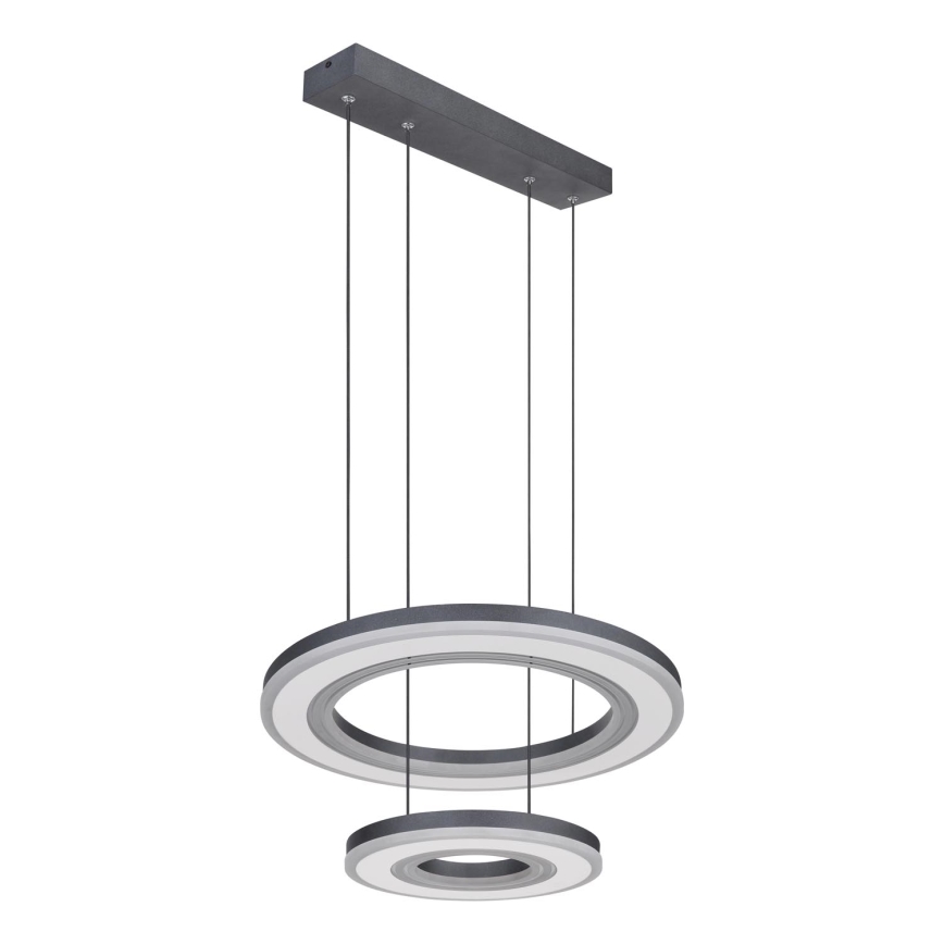 Globo - Led Dimmable κρεμαστό φωτιστικό οροφής LED/50W/230V 2700-6000K διάμετρος 50 cm μαύρο + τηλεχειριστήριο