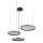 Globo - Led Dimmable κρεμαστό φωτιστικό οροφής LED/55W/230V 2700-6000K μαύρο + τηλεχειριστήριο